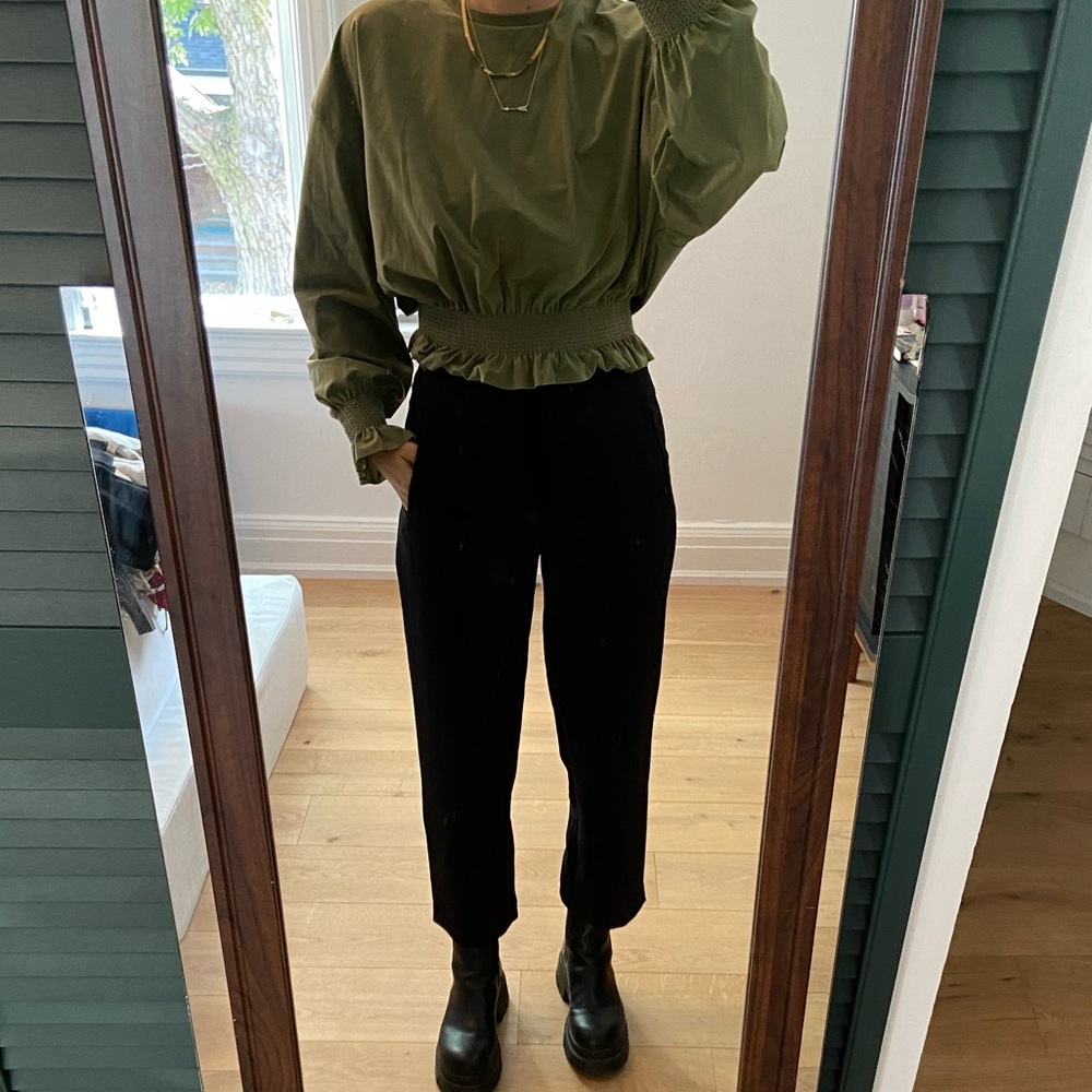 Green blouse
